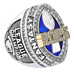 Noblehead 2025 Fantasy Football Championship Ring Heavy Ffl Champion Trophy