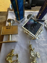 Lot of BMX Trophy Topper Gold/ Silver Tone Plastic/ and parts