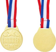 Versatile Gold Award Medals with Patriotic Ribbons – Set of 24 for Events