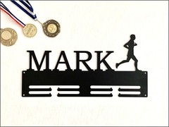 Personalized Running Medal Holder Custom Name Metal Hanger Display Rack Awards