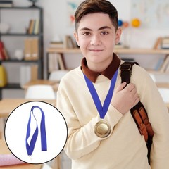 20Pcs Reusable Blue Flat Lanyards for Id Cards and Medal Holders