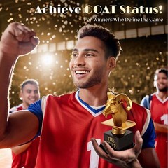 The Goat Trophy – Laser Engraved Greatest of All Time Funny Trophy for Adults