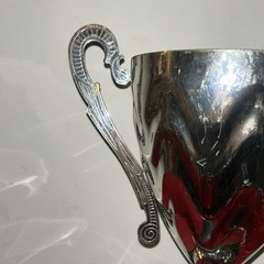GENUINE METAL EUROPA GAMES TROPHY CUP – METAL ON MARBLE BASE – 16″ TALL