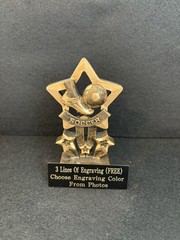 4 1/2” Shadow Star Soccer Resin Trophy. (Please see all photos!)