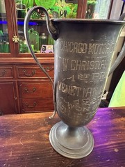 Antique 1923 Trophy Nautical Motor Boat 1st Place Cup Chicago Nelly Darling 10X7