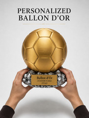 Personalized Golden Ball Trophy Replica – Custom Name Award Collectible