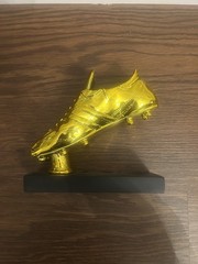 Golden Boot Soccer Trophy with Black Base Plastic Soccer Award