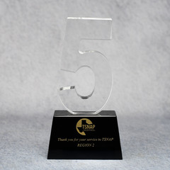 Clear Crystal 5 Year Award