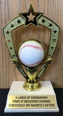 Baseball Trophy – Free Engraving – Assembly Required