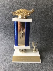 Snapping Turtle Trophy, 9 Inches Tall, Marble & Plastic, Turtle Man, DIY
