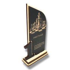Trophy Award – CUSTOM – Chess – 1st 2nd 3rd Place – 9×5 Inches