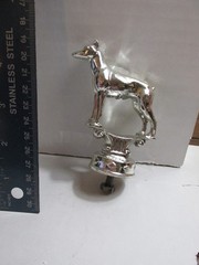 Vintage Metal Dog Trophy Topper (( Silver Color )) Lot-137