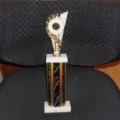 Trophy Dance – Showbiz Dance 2nd Place 2003 – 15″ Tall Black & Gold EUC JB