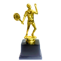 Premium Table Tennis/Badminton Award Trophy with Gold Figure, Sports Award
