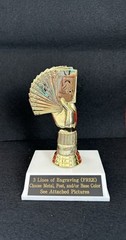 4 1/4” Bridge Hand Trophy. (Please See All Photos)