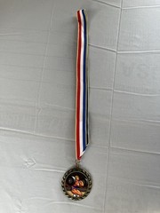 Crown Weightlifting Trophy Medal w/ Engraving Plate, Engravable, Personalized