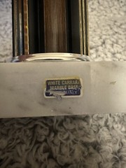 Vintage Poker Hand Trophy on White Carrara Marble Base From Italy