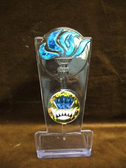 SWIMMING Award trophy clear blue torch