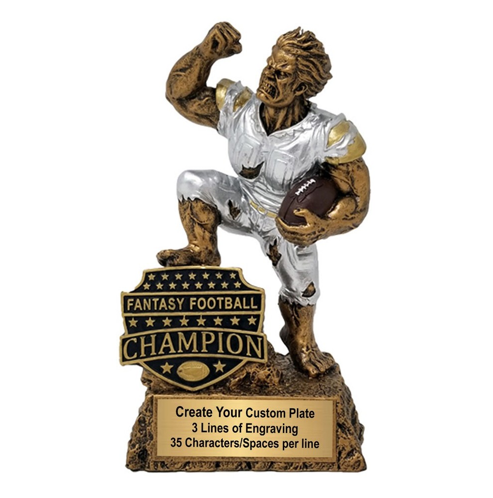 Monster Fantasy Football Champion Trophy | FFL Beast Award – 6.5 or 10 Inch