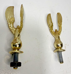 2 small metal eagles from vintage trophy. 2-1/2″ tall.