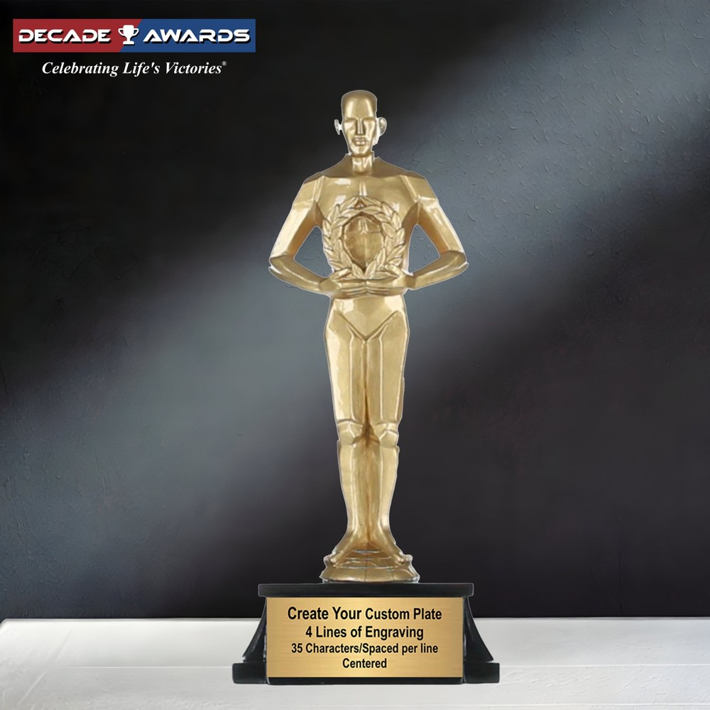 Custom Engraved Male Achievement Trophy – Personalized Drama Award – 8 Inch
