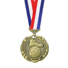 Award Medal, Football Award Medal with Neck Ribbon for Sports, Gold