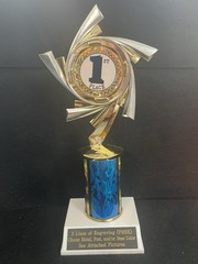 6 1/2” Gold/Silver Turbine Trophy Sticker W/ 3” Post. (Please See All Photos)
