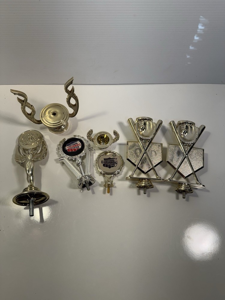 Trophy Toppers Vintage Plastic Lot of 7 Figures Various Sizes