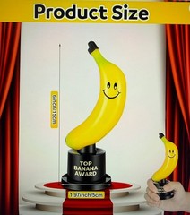 Tondiamo Small Banana Trophy 6″ Plastic MVP Award Funny Game Recognition Gift
