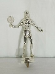 Vintage Silver Women’s Tennis Trophy Cake Topper 5″