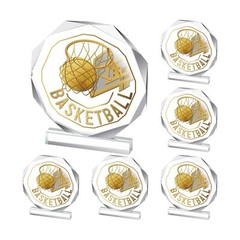 6 Pcs Trophy Award 4.72 x 4.72 Inch Trophy Plaques Prize Gift for Kids Adult …