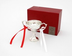 Cup Trophy Metal Silver First Place Prize With Custom Engraving Child Mom Dad