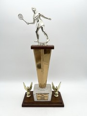 Vintage 1962 Columbia County Womens Singles Winner Helen Briwa Tennis Trophy
