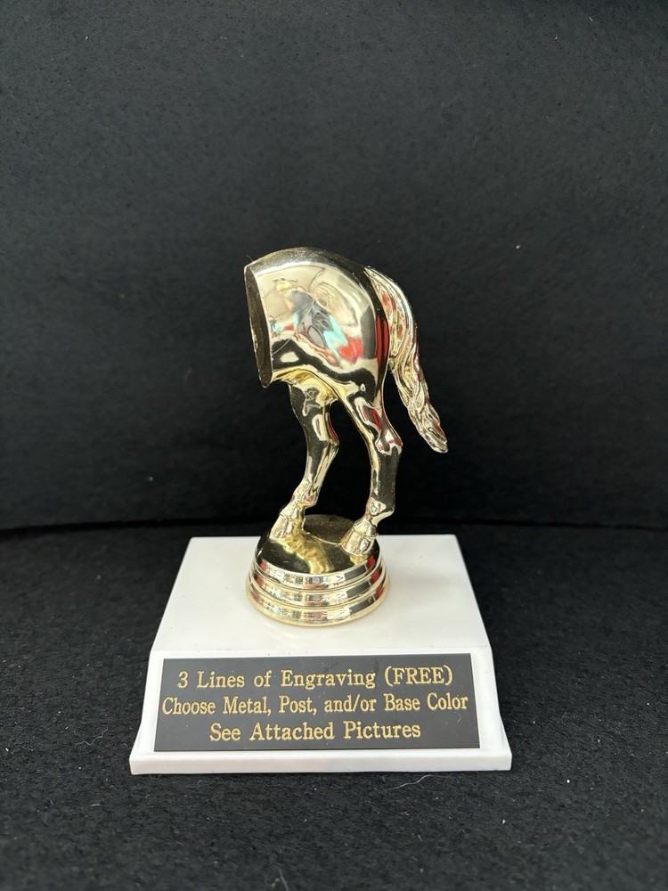 4” Horse’s Rear Trophy. (Please See All Photos)