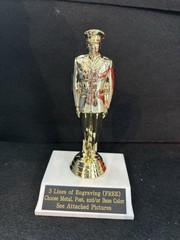 6″ Tall Male Military Trophy (please Look At All Pictures)