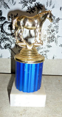 VTG QUARTER HORSE SHOW THOPHY 1970’s BAREL RACE 5.25″ TALL ##