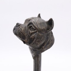Vintage American Bully Best Female Trophy Bulldog 9.5″ Resin on Marble Base Dog