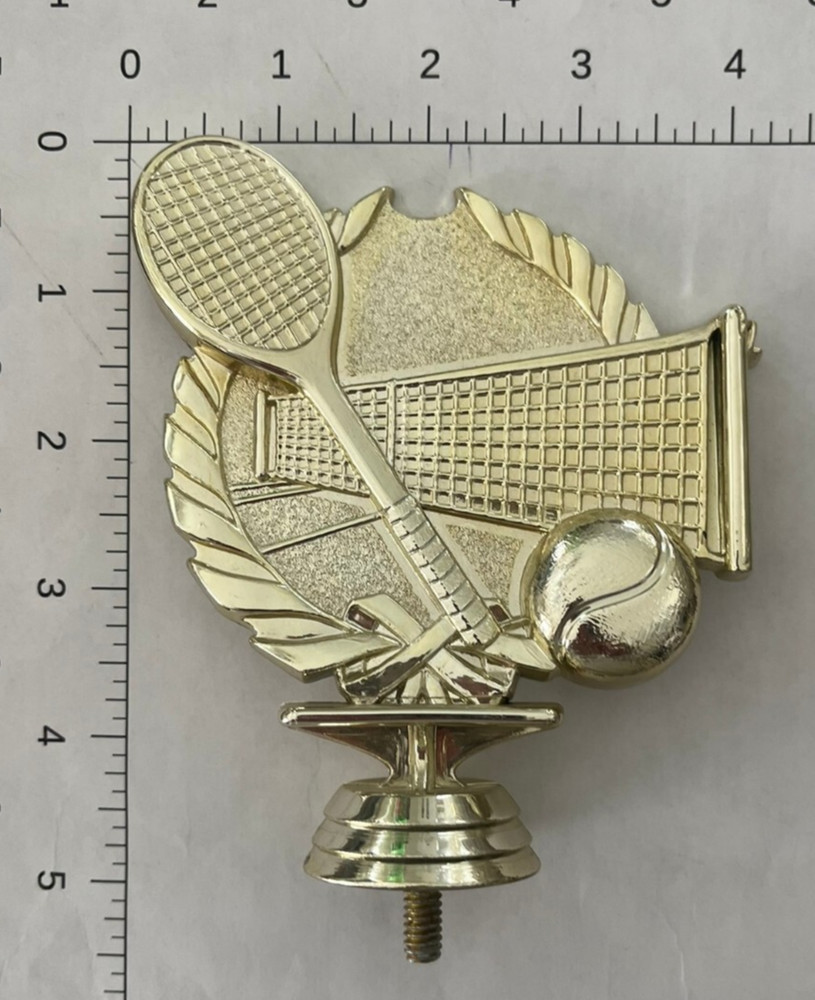Vintage Tennis Plastic Trophy/Cake Topper 5″