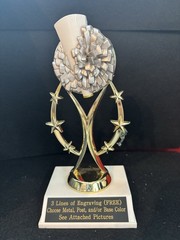 7” Tall Cheer Pom Pom Trophy. (Please See All Photos)