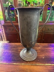 Antique 1923 Trophy Nautical Motor Boat 1st Place Cup Chicago Nelly Darling 10X7