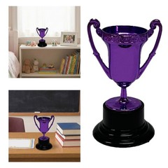 6Pcs Plastic Small Trophies Light Weight Soccer Medals Prize Cup Winners Gifts