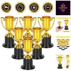 Set of 6 Golden Mini Trophies – Perfect Awards for Kids‘ Competitions