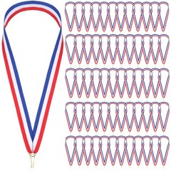 Ysleen 100 Pcs Red White And Blue Lanyard Medal Ribbons Neck Ribbon For Medals