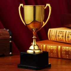 Golden Trophy for Sports and Party Awards with Stable Square Base Design