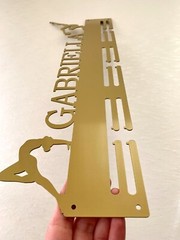 Personalized Gymnastics Medal Holder Custom Name Metal Hanger Display Rack Award