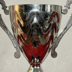GENUINE METAL EUROPA GAMES TROPHY CUP – METAL ON MARBLE BASE – 16″ TALL