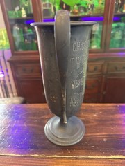 Antique 1923 Trophy Nautical Motor Boat 1st Place Cup Chicago Nelly Darling 10X7