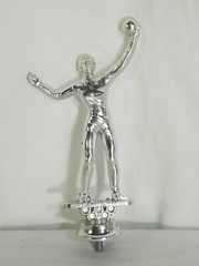 Vintage Silver Metal Women’s Volleyball Firgure Trophy Topper 6″