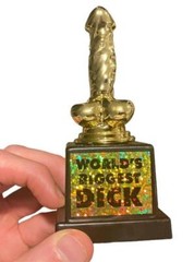 World’s Biggest Dick Trophy – Willy Pecker Golden Award – Adult Joke Gag Gift