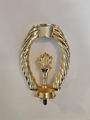 Gold Metal Trophy Topper Riser 4″ Flame Olympic Torch
